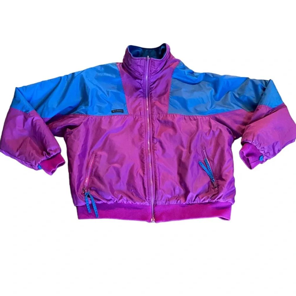 Vintage 80’s/90’s Columbia duo coloured ski jacket with radial sleeves s… - Picture 2 of 16